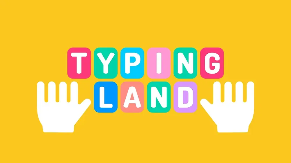授業で使うタイピングソフト「TYPING LAND」のタイトル画面